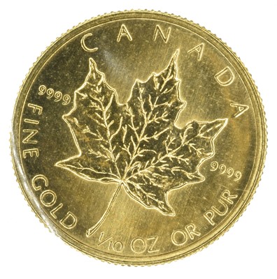 Lot 68 - Canada, Queen Elizabeth II, 5 Dollars, 1982, Maple Leaf gold coin.