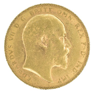Lot 62 - King Edward VII, Sovereign, 1908.