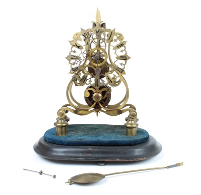 Lot 255 - Early 20th Century Single Fusee Skeleton Clock