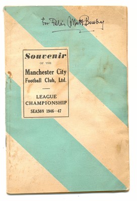 Lot 260 - Matt Busby Signed Programme