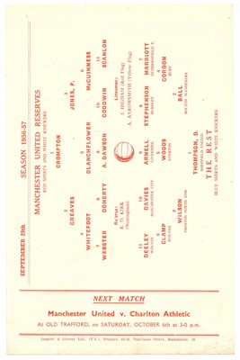 Lot 29 - Manchester United Reserves v The Rest