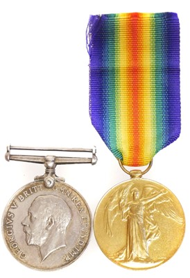 Lot 282 - WWI British War Medal 1914-1918, and Victory...