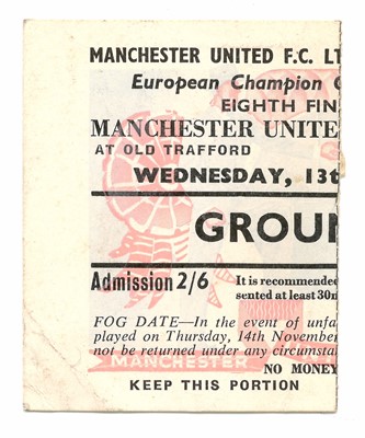 Lot 25 - Manchester United v Dukla Prague European Cup Ticket