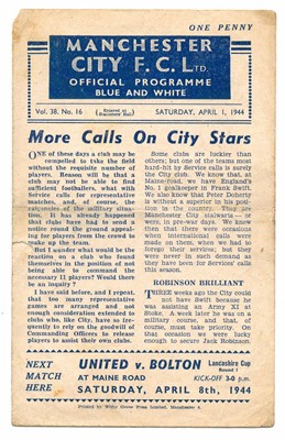 Lot 47 - Five Assorted Football Programmes from 1944-1950