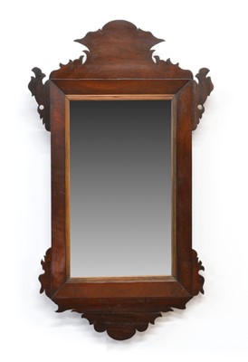 Lot 302 - 18th Century Mahogany Fret Carved Wall Mirror