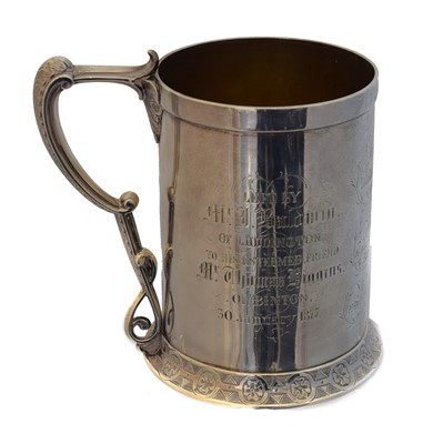 Lot 162 - A Victorian silver tankard