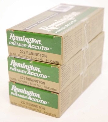 Lot 525 - 60 rounds Remington Premier Accutip 222 50gr...