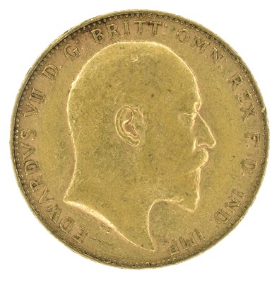 Lot 57 - King Edward VII, Sovereign, 1910.