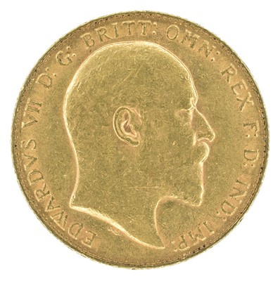 Lot 54 - King Edward VII, Sovereign, 1905.