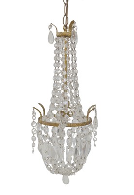Lot 305 - Early 20th Century Cut Glass Chandelier