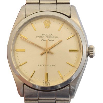 Lot 238 - A 1960s stainless steel Rolex Oyster Perpetual Air King Super Precision wristwatch, ref. 5500.