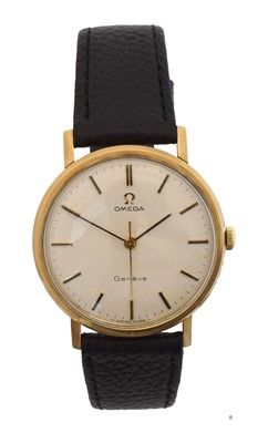 Lot 209 - A 9ct gold Omega Geneve manual wind wristwatch, ref. 131.5016.