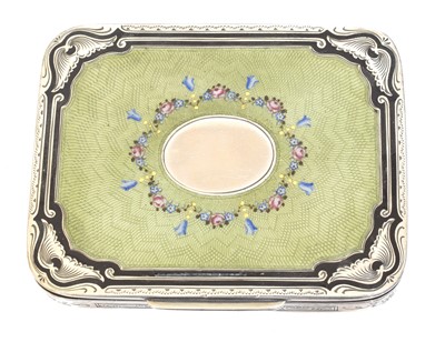 Lot 163 - An early 20th century enamel cigarette case