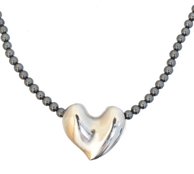 Lot 68 - A silver and haematite necklace by Georg Jensen