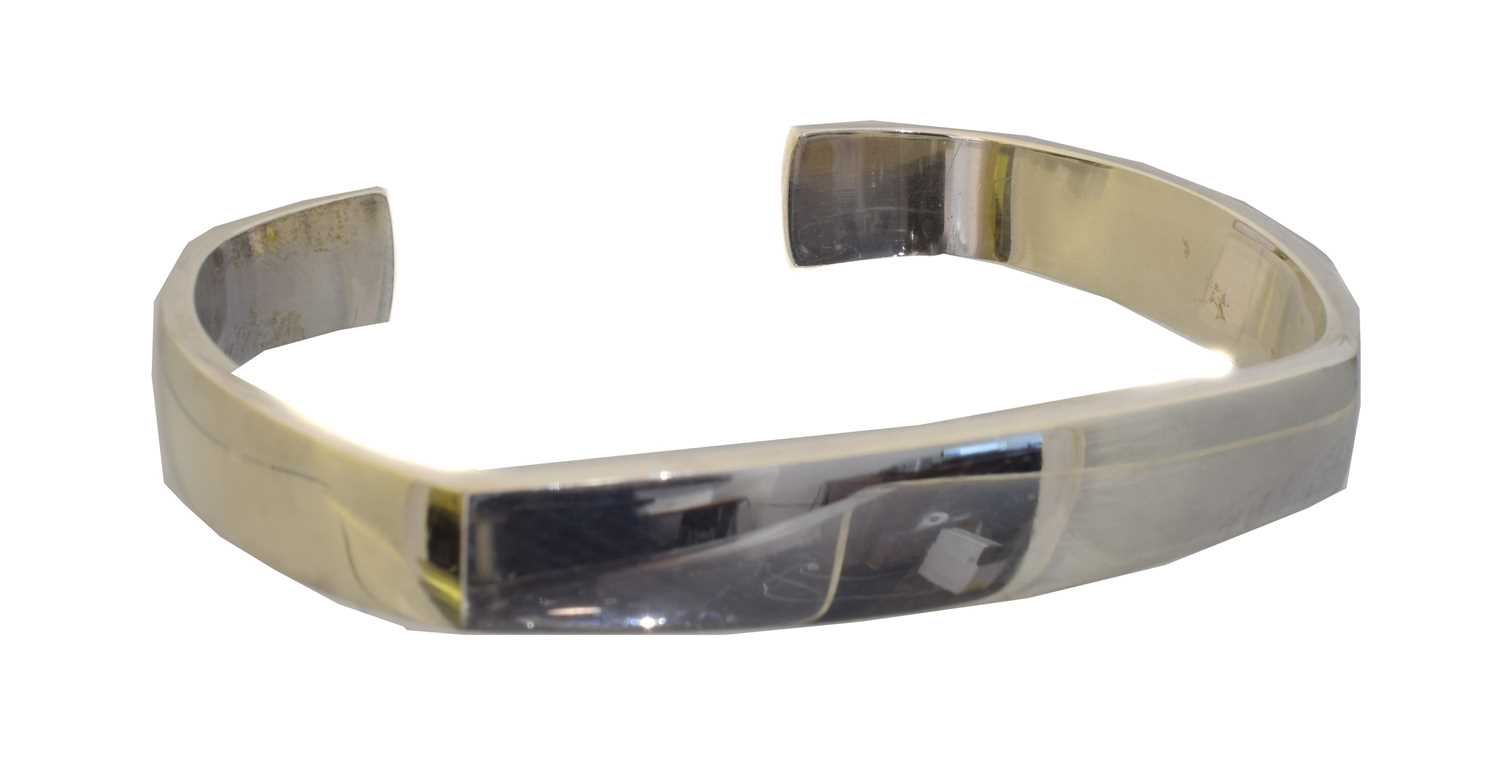 Lot 32 - A Georg Jensen silver 'Victory' bangle