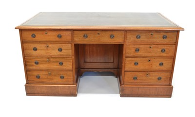 Lot 352 - Edwardian Mahogany Twin Pedestal Desk