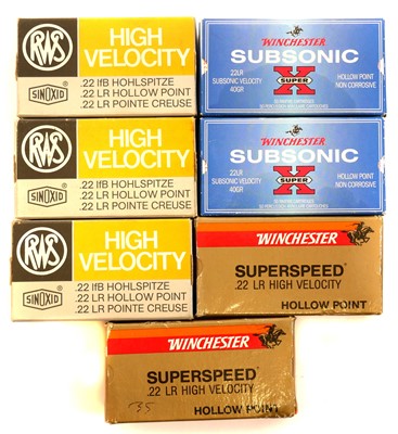 Lot 522 - Collection of .22LR ammunition, to include 150...