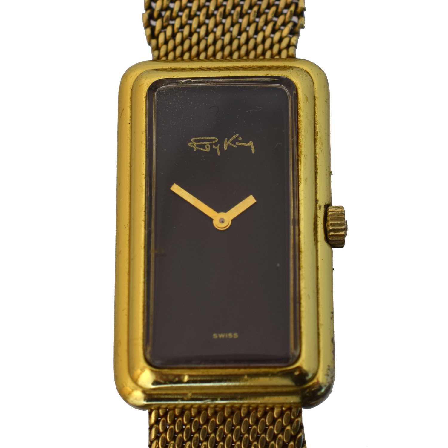 Lot 230 - A 1970s silver gilt Roy King manual wind wristwatch