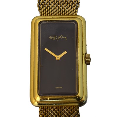 Lot 230 - A 1970s silver gilt Roy King manual wind wristwatch