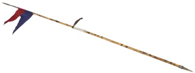 Lot 241 - Indian lance, the steel points mounted on...