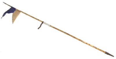 Lot 242 - Indian lance, the steel points mounted on...