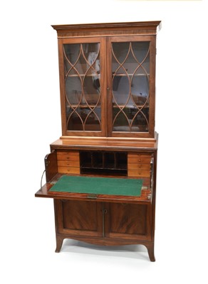 Lot 436 - Early 19th Century Mahogany Secretaire Bookcase
