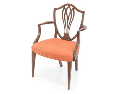 Lot 373 - Early 19th Century Mahogany Hepplewhite Style Armchair