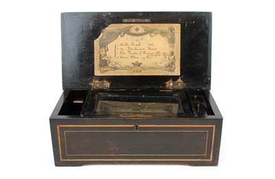 Lot 116 - Late 19th century Swiss Rosewood Music Box Playing Four Airs