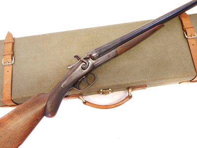 Lot 435 - Midland 12 bore side by side hammer gun with a...