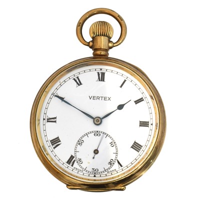 Lot 267 - A 9ct gold open face pocket watch by Vertex