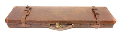 Lot 469 - Holland and Holland leather shotgun case, with...