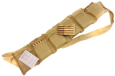 Lot 519 - Bandolier of .30-06 ammunition, to include ten...