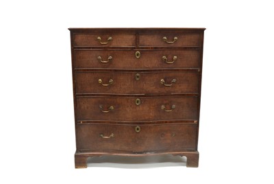 Lot 425 - George III Mahogany Serpentine-Fronted Chest of Drawers