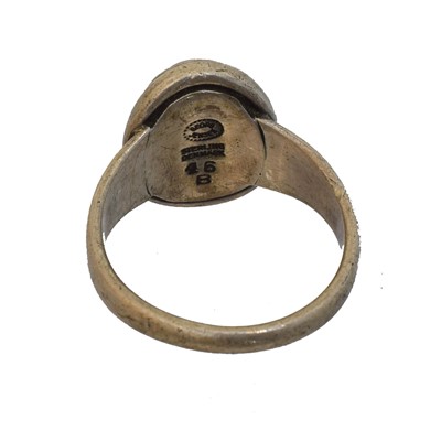 Lot 111 - A coral dress ring by Georg Jensen, no. 46B.
