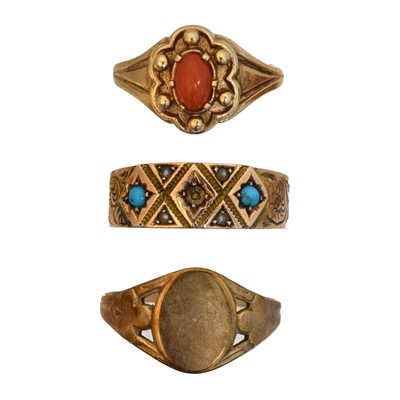 Lot 89 - Three dress rings