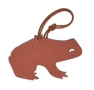 Lot 35 - A Hermès 'Petit H' frog bag charm