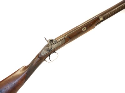 Lot 105 - Percussion 14 bore single barrel shotgun, 26.5...