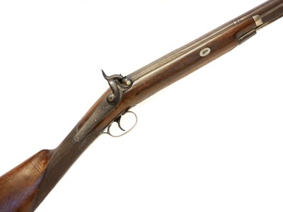 Lot 108 - Percussion 13 bore single barrel shotgun, 32.5...