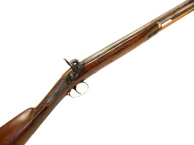 Lot 92 - Percussion 11 bore single barrel shotgun, 32...