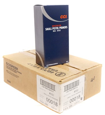 Lot 582 - Five thousand CCI Magnum Small Pistol primers....