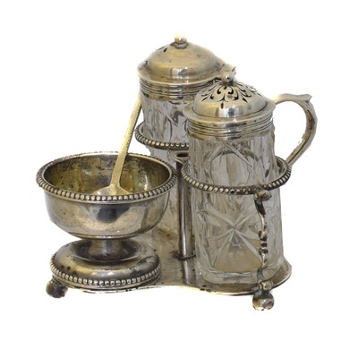 Lot 132 - A Victorian silver cruet set