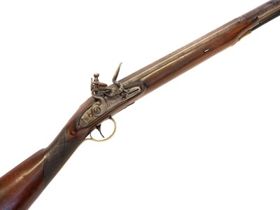 Lot 78 - Flintlock 14 bore single barrel shotgun,...