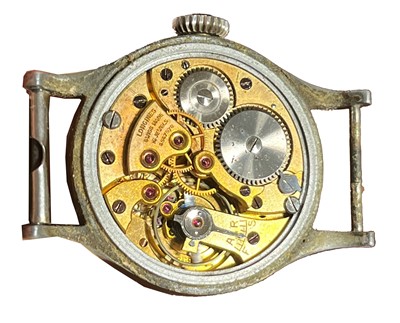 Lot 188 - A WWII Longines Air Ministry pilot's manual wind military wristwatch.