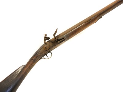 Lot 89 - Flintlock shotgun by Moore, 40 inch barrel...