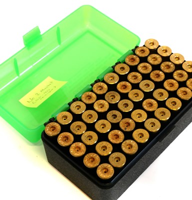 Lot 573 - No.2 Musket brass cases, x 50, 45 of which...