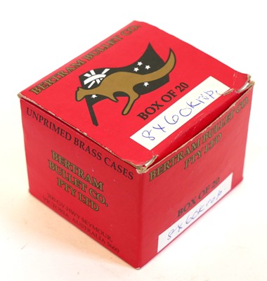 Lot 574 - 8x60R Kropatschek Bertram brass cases, x 20...