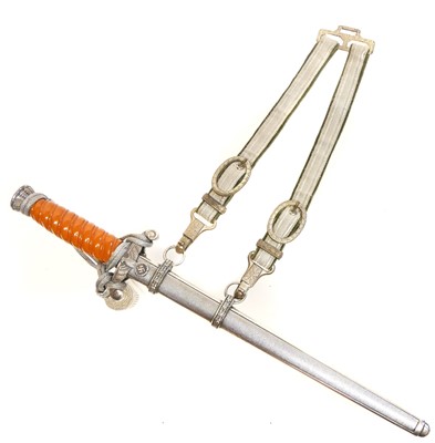 Lot 234 - German WWII Army officers dagger and scabbard,...