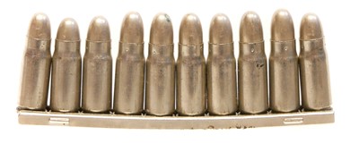 Lot 251 - Ten nickel-plated DWM 7.63mm Mauser M1896...
