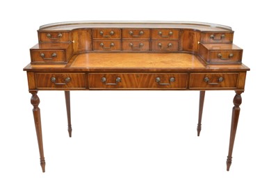 Lot 395 - Reproduction Mahogany Carlton House Desk