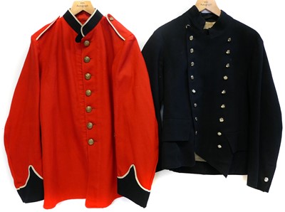Lot 239 - British 1912 red tunic top, also navy blue...